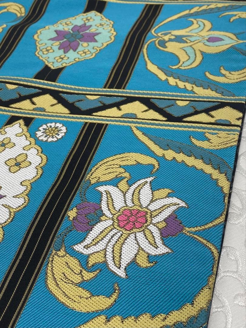 となみ帯 西陣織 袋帯 未仕立て品 更紗大全 金糸 正絹 六通 - メルカリ