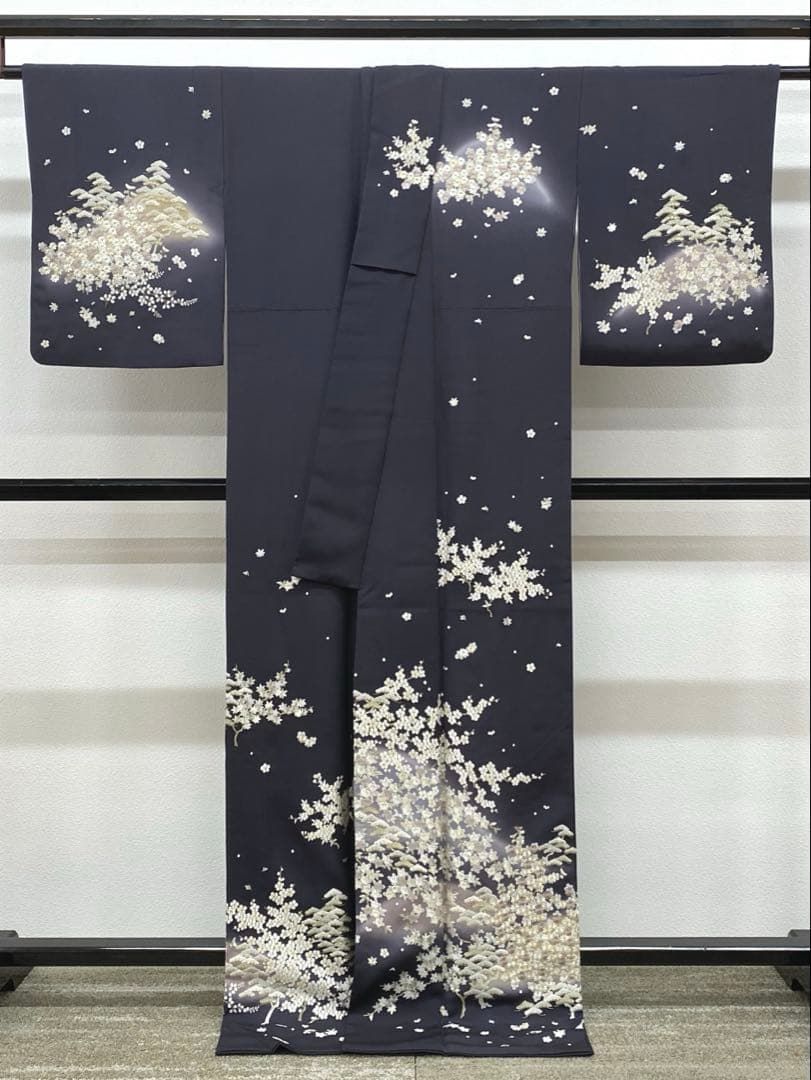 蘇州刺繍 総刺繍 訪問着 ぼかし染 金糸 正絹 パールトーン加工済 蘇州刺繍 総刺繍 訪問着 ぼかし染 金糸 正絹 パールトーン加工済 K592