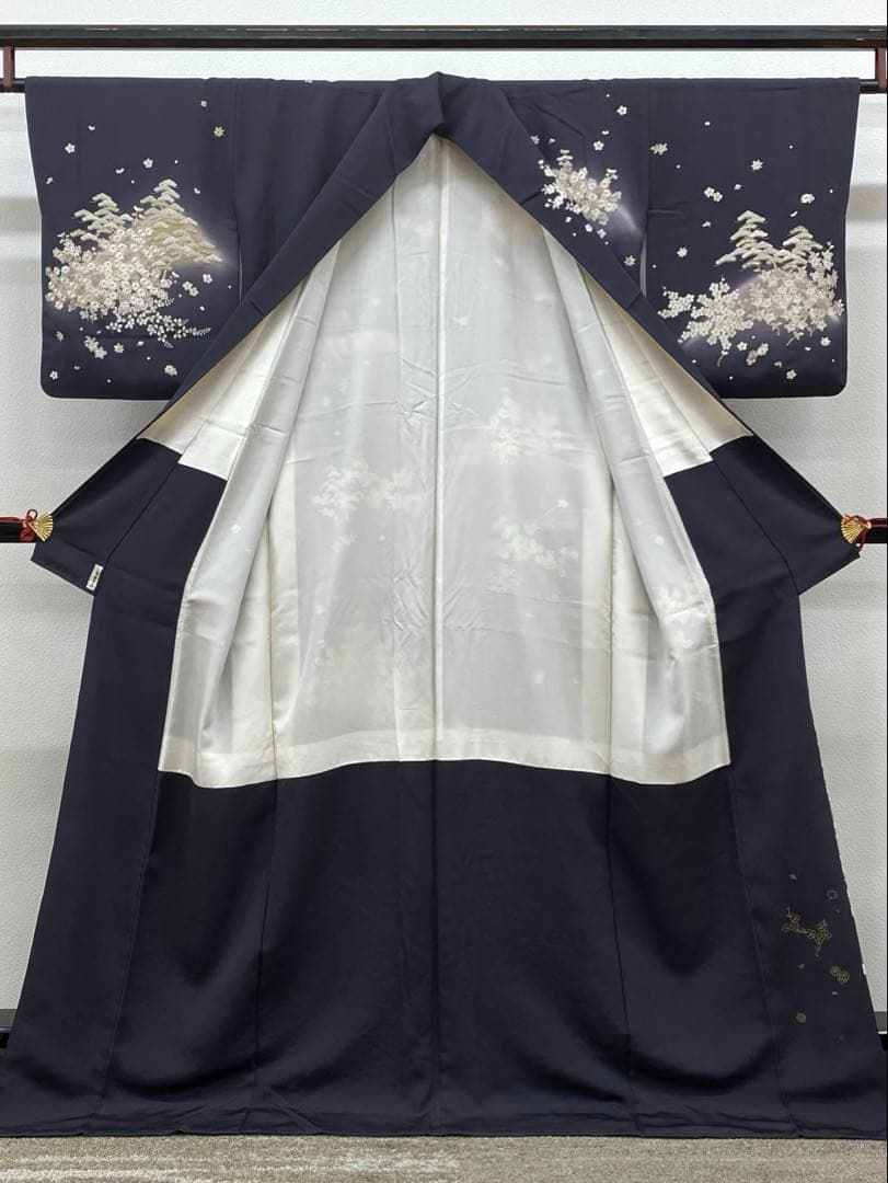 蘇州刺繍 総刺繍 訪問着 ぼかし染 金糸 正絹 パールトーン加工済 蘇州刺繍 総刺繍 訪問着 ぼかし染 金糸 正絹 パールトーン加工済 K592