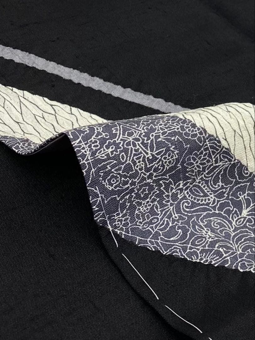 本手絞り 伝統工芸紬 訪問着 やまと扱い 正絹 躾糸付き 黒地 本手絞り 伝統工芸紬 訪問着 やまと扱い 正絹 躾糸付き 黒地 KH169