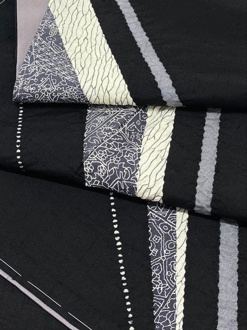 本手絞り 伝統工芸紬 訪問着 やまと扱い 正絹 躾糸付き 黒地 本手絞り 伝統工芸紬 訪問着 やまと扱い 正絹 躾糸付き 黒地 KH169