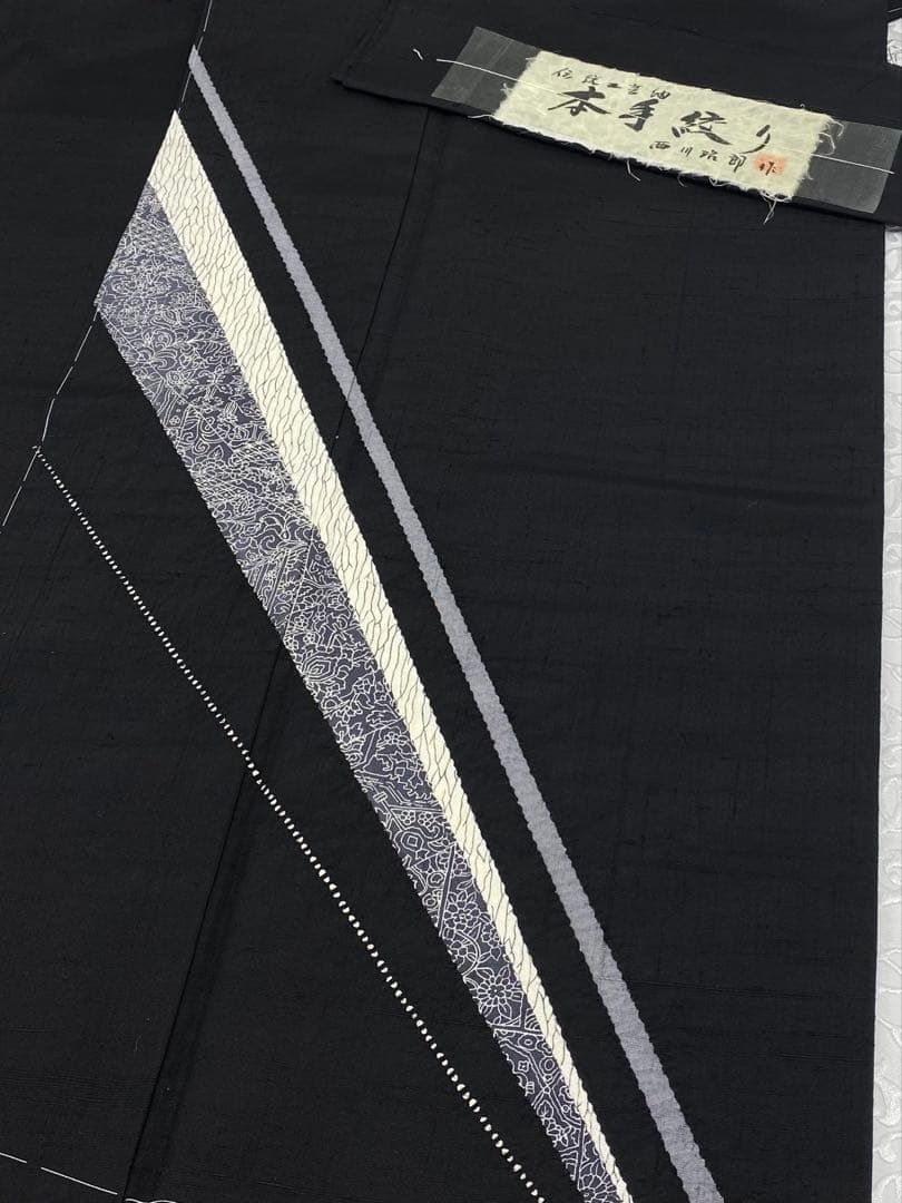 本手絞り 伝統工芸紬 訪問着 やまと扱い 正絹 躾糸付き 黒地 本手絞り 伝統工芸紬 訪問着 やまと扱い 正絹 躾糸付き 黒地 KH169