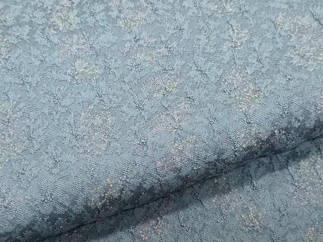 平和屋着物○上質な小紋 ふくれ織り 舞花文 正絹 逸品 未使用