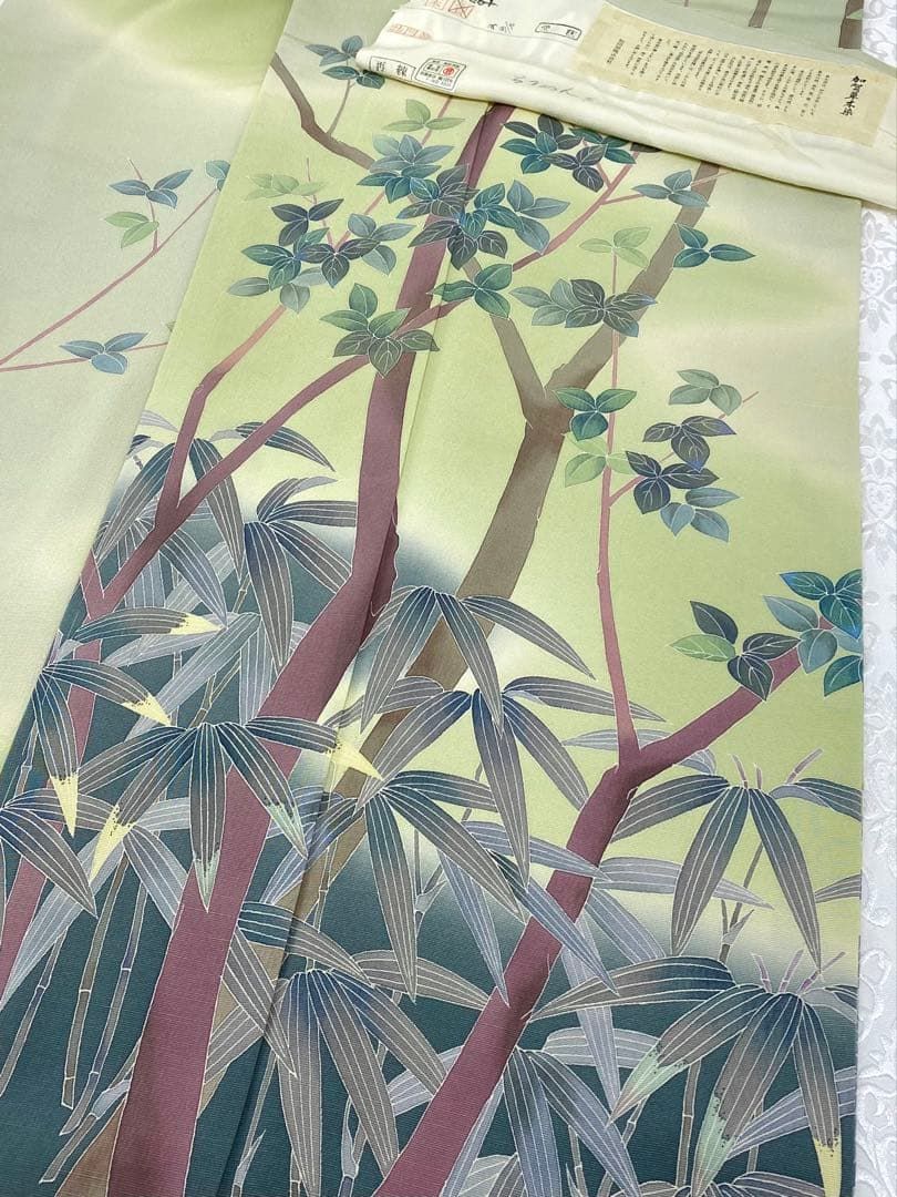 新品 正絹 訪問着 柏田屋 田村哲彦 古代草木 琥珀染 浜ちりめん 未仕立て品 新品 正絹 訪問着 柏田屋 田村哲彦 古代草木 琥珀染 浜ちりめん 未仕立て