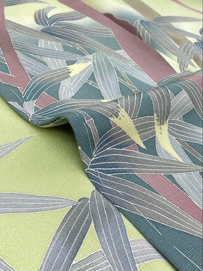 田村哲彦 加賀草木染 訪問着 落款入 浜ちりめん 柏田屋扱い 正絹 躾糸付き 田村哲彦 加賀草木染 訪問着 落款入 浜ちりめん 柏田屋扱い 正絹 躾糸