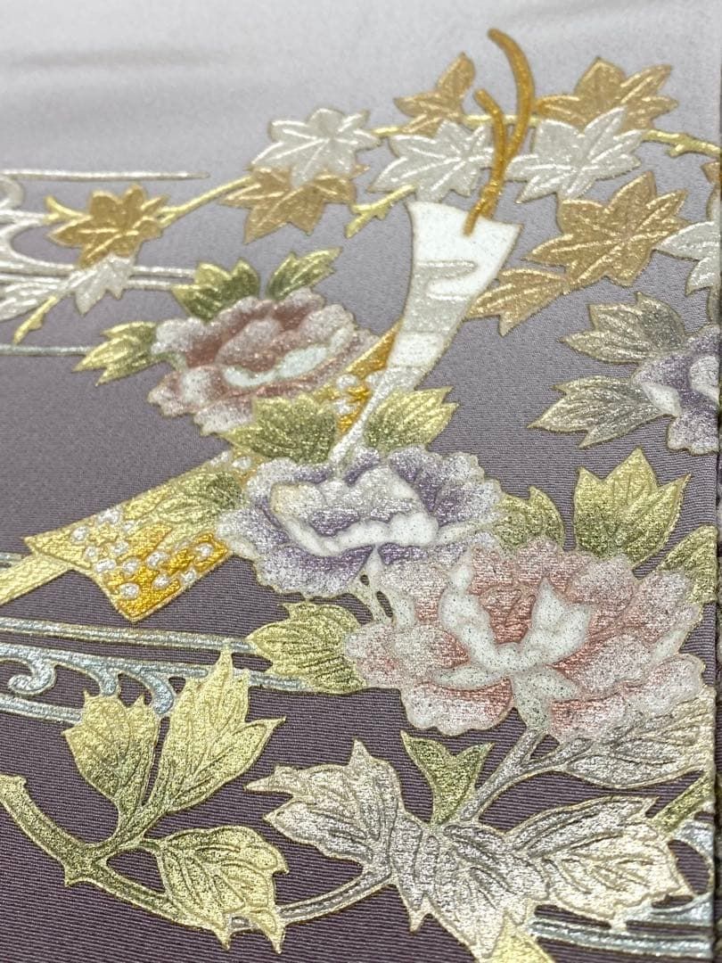 金彩友禅 和田光正 付け下げ 訪問着 落款入 正絹 ガード加工済 躾糸