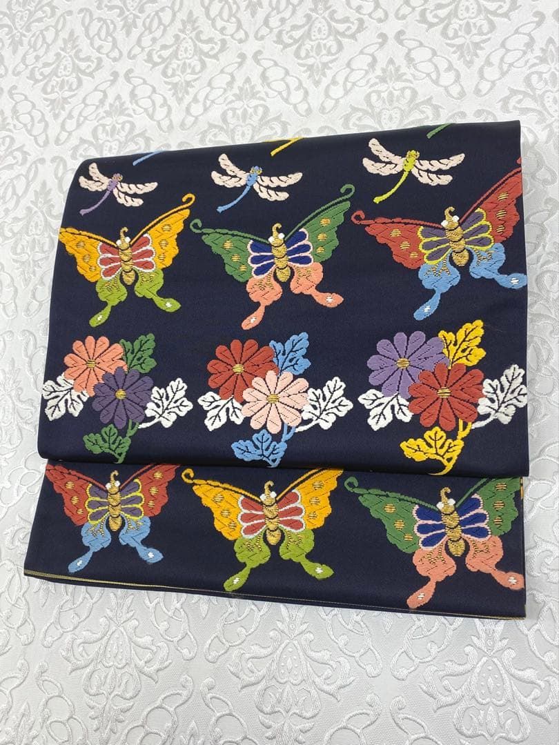 唐織 河合康幸謹製 西陣織 袋帯 未仕立て品 勝虫 金糸 正絹 唐織 河合康幸謹製 西陣織 袋帯 未仕立て品 勝虫 金糸 正絹 H711