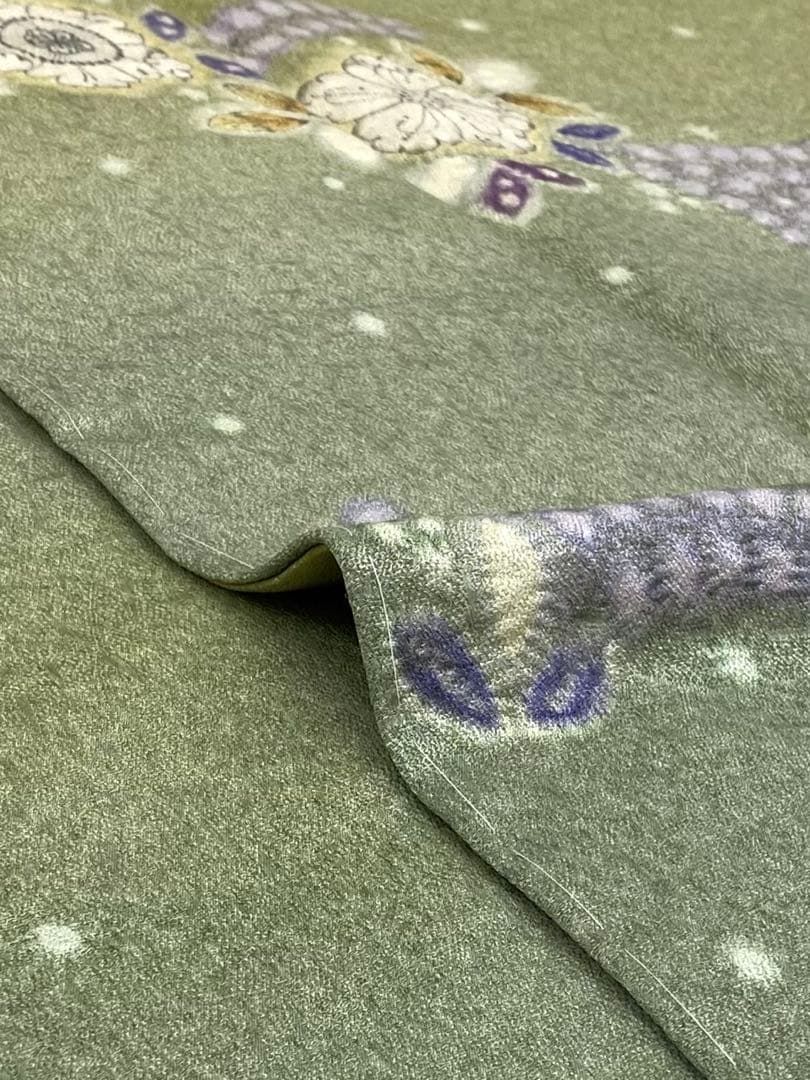 初代・久保田一竹 辻ヶ花 訪問着 落款入 金通し 絞り ぼかし染 正絹 躾