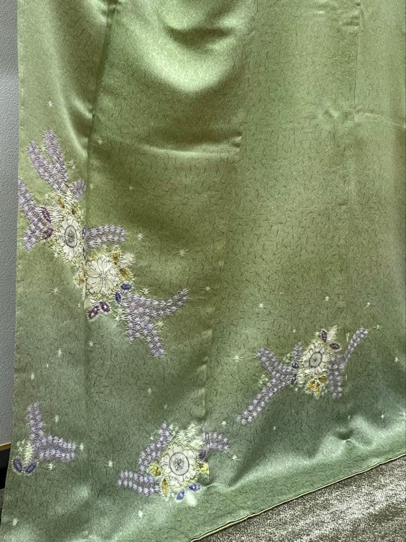 初代・久保田一竹 辻ヶ花 訪問着 落款入 金通し 絞り ぼかし染 正絹 躾