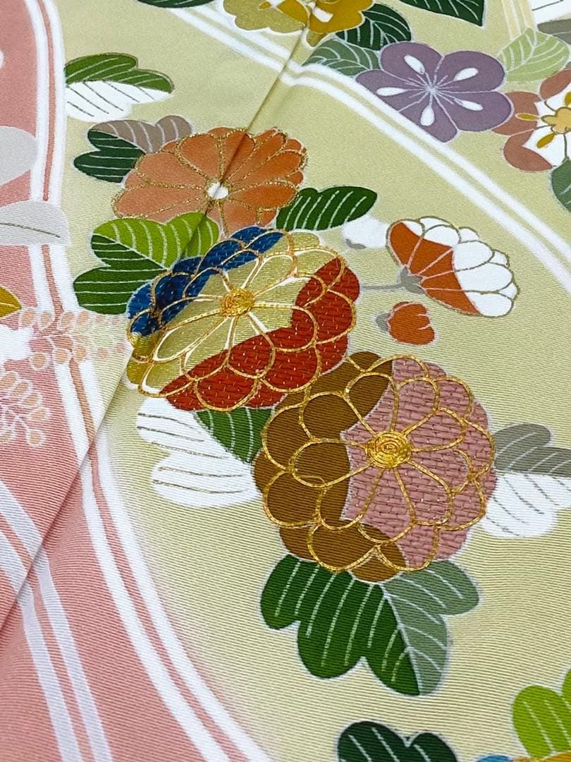 京友禅 手描き 訪問着 刺繍 金駒 金彩 正絹 躾糸付き KH164 - メルカリ