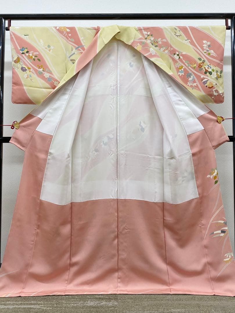 京友禅 手描き 訪問着 刺繍 金駒 金彩 正絹 躾糸付き KH164 - メルカリ