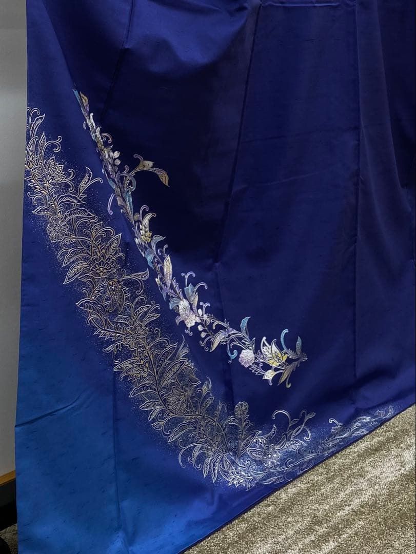 牛首紬 金彩友禅 和田光正 訪問着 落款入 白山工房 京の名工 正絹 ガード加工 牛首紬 金彩友禅 和田光正 訪問着 落款入 白山工房 京の名工 正絹