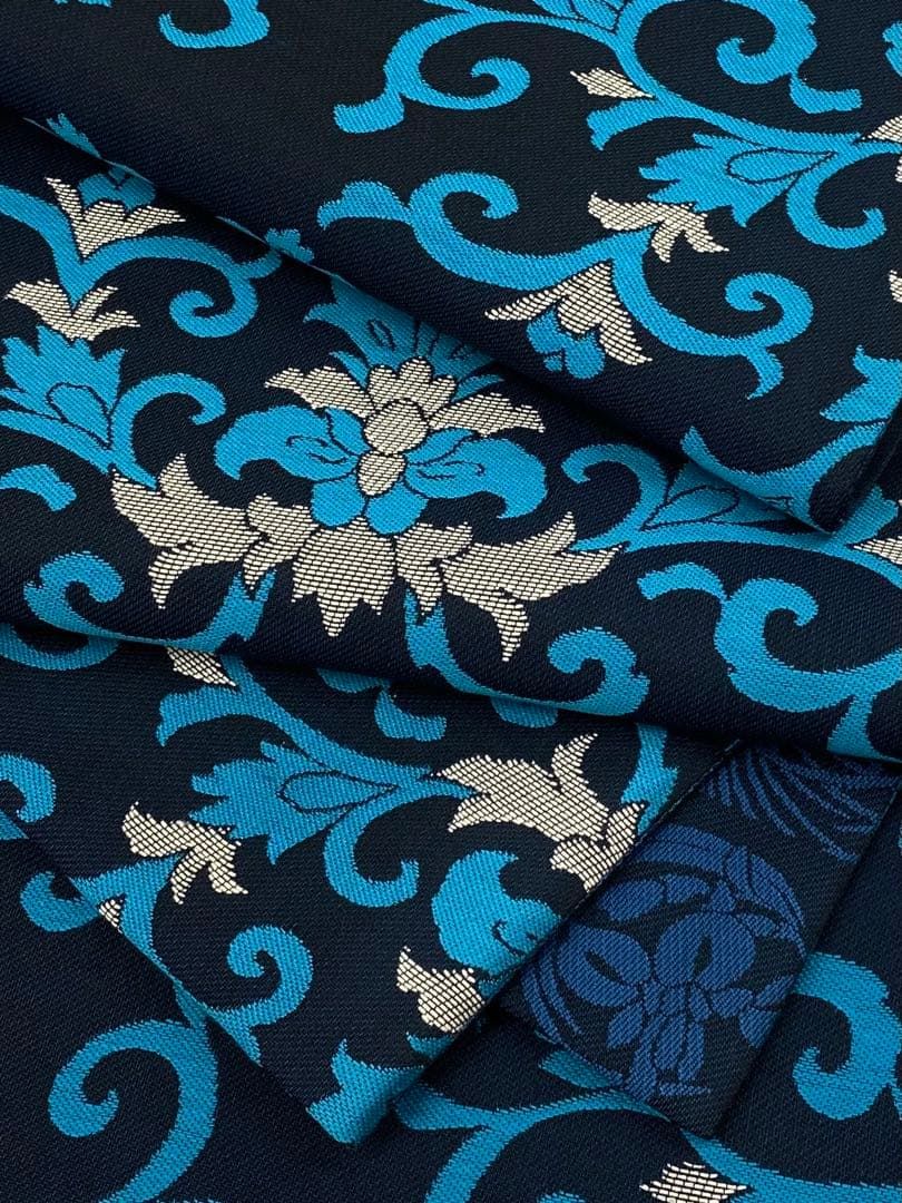 寿光織 洒落袋帯 ダマスク文 皇室献上本舗謹製 新品未使用品 正絹 六通