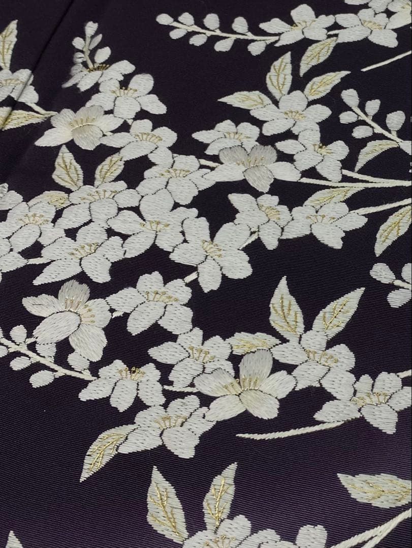 総刺繍 手刺繍 訪問着 花文様 金糸 正絹 ガード加工済 K573 - メルカリ