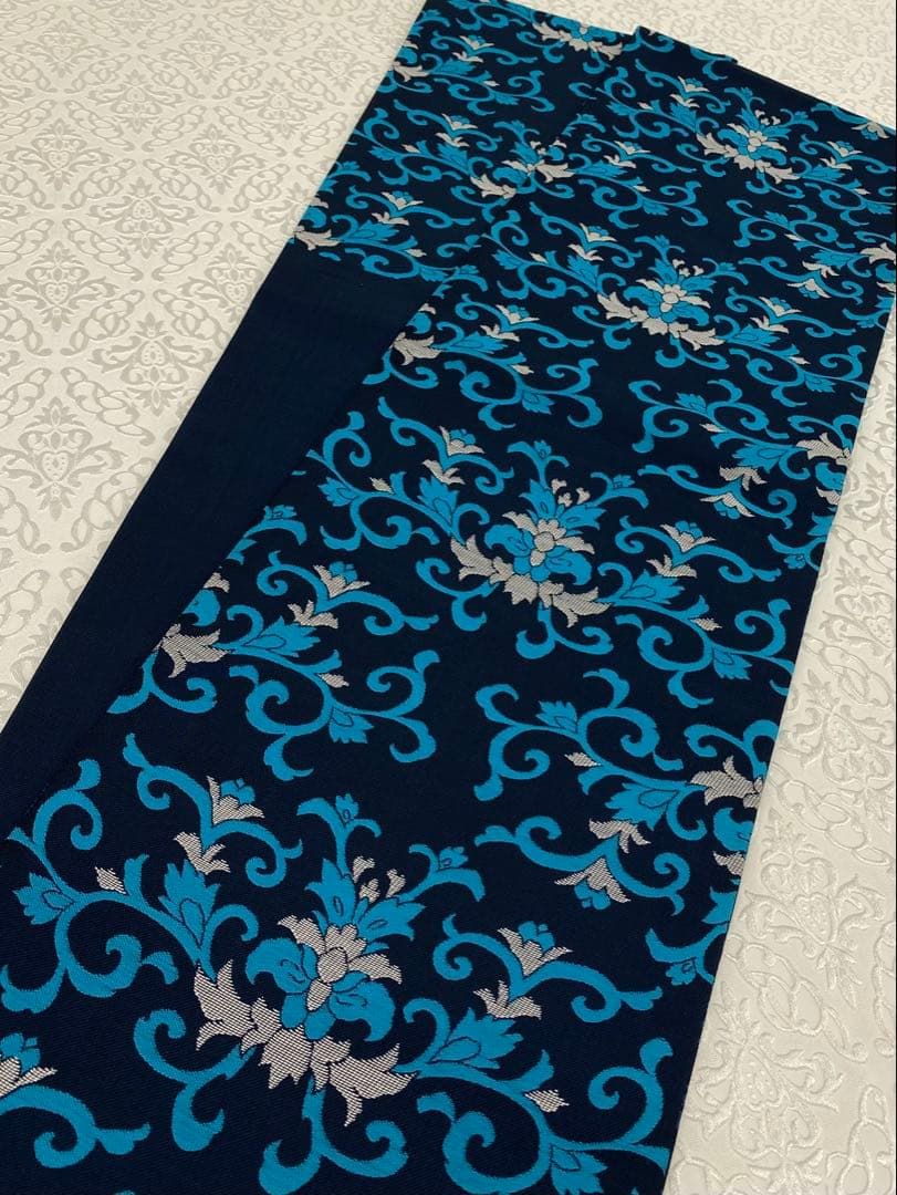 寿光織 洒落袋帯 ダマスク文 皇室献上本舗謹製 新品未使用品 正絹 六通 寿光織 洒落袋帯 ダマスク文 皇室献上本舗謹製 新品未使用品 正絹 六通