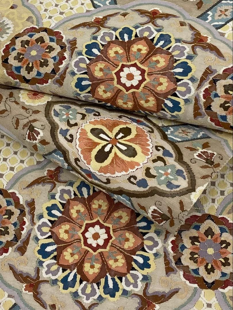 特選 明綴れ 手織 全通袋帯 豪華 華紋 金糸 未使用品 正絹 特選 明綴れ 手織 全通袋帯 豪華 華紋 金糸 正絹 K561 - メルカリ