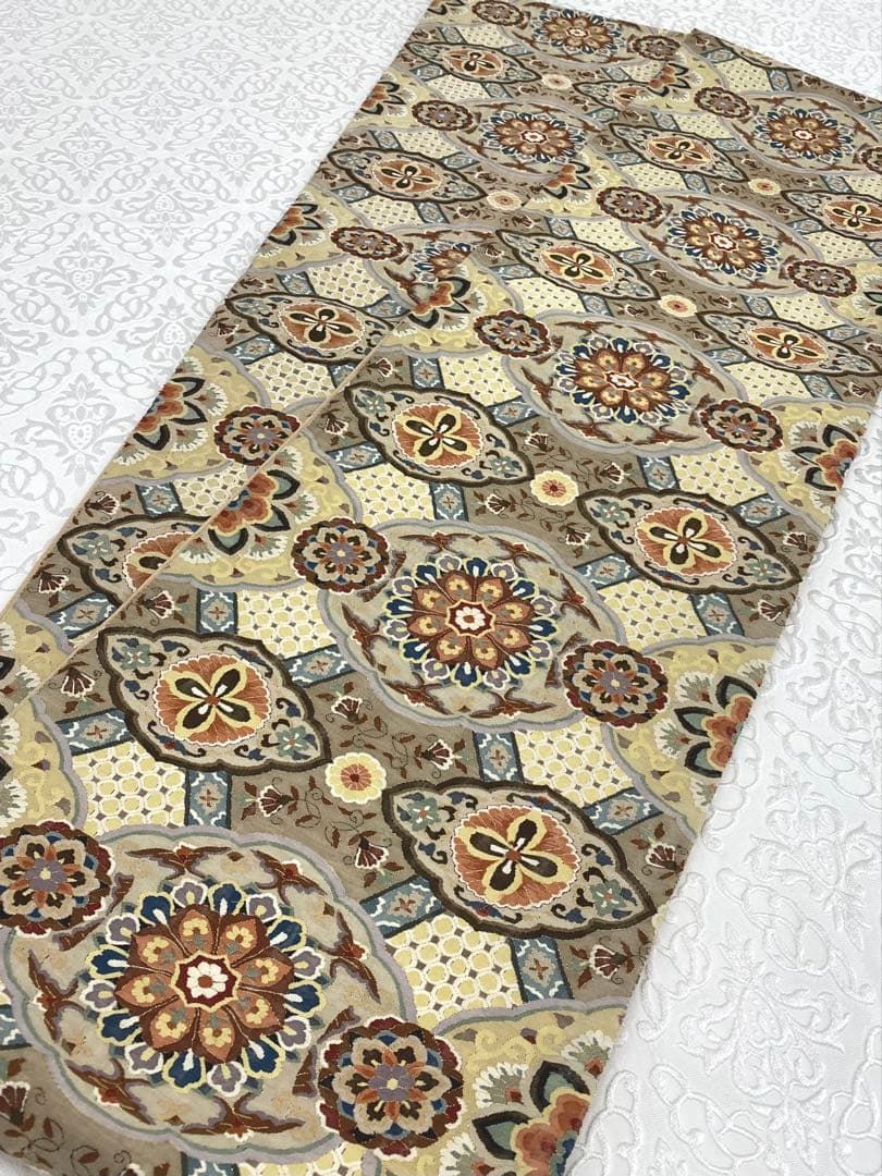 特選 明綴れ 手織 全通袋帯 豪華 華紋 金糸 正絹 特選 明綴れ 手織 全通袋帯 豪華 華紋 金糸 正絹 K561 - メルカリ