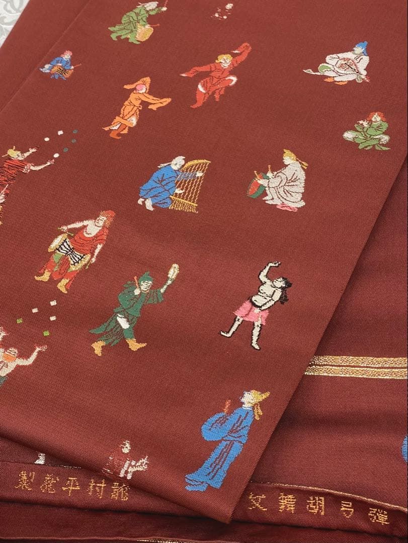 龍村平蔵製 弾弓胡舞文 本袋帯 髙島屋扱い 金糸 銀糸 正絹 K544 - メルカリ