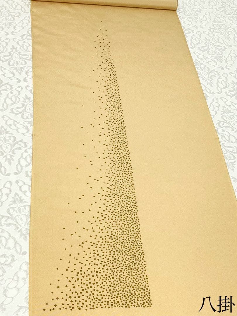 付け下げ 手描 グリッター箔 浜ちりめん 正絹 反物 付け下げ 金彩 手描