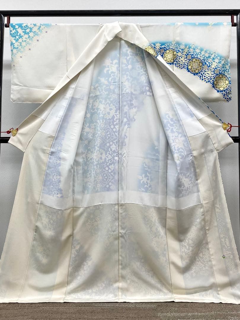 吉澤の友禅 十日町 訪問着 金駒 金彩 華紋 正絹 躾糸付き K535 - メルカリ
