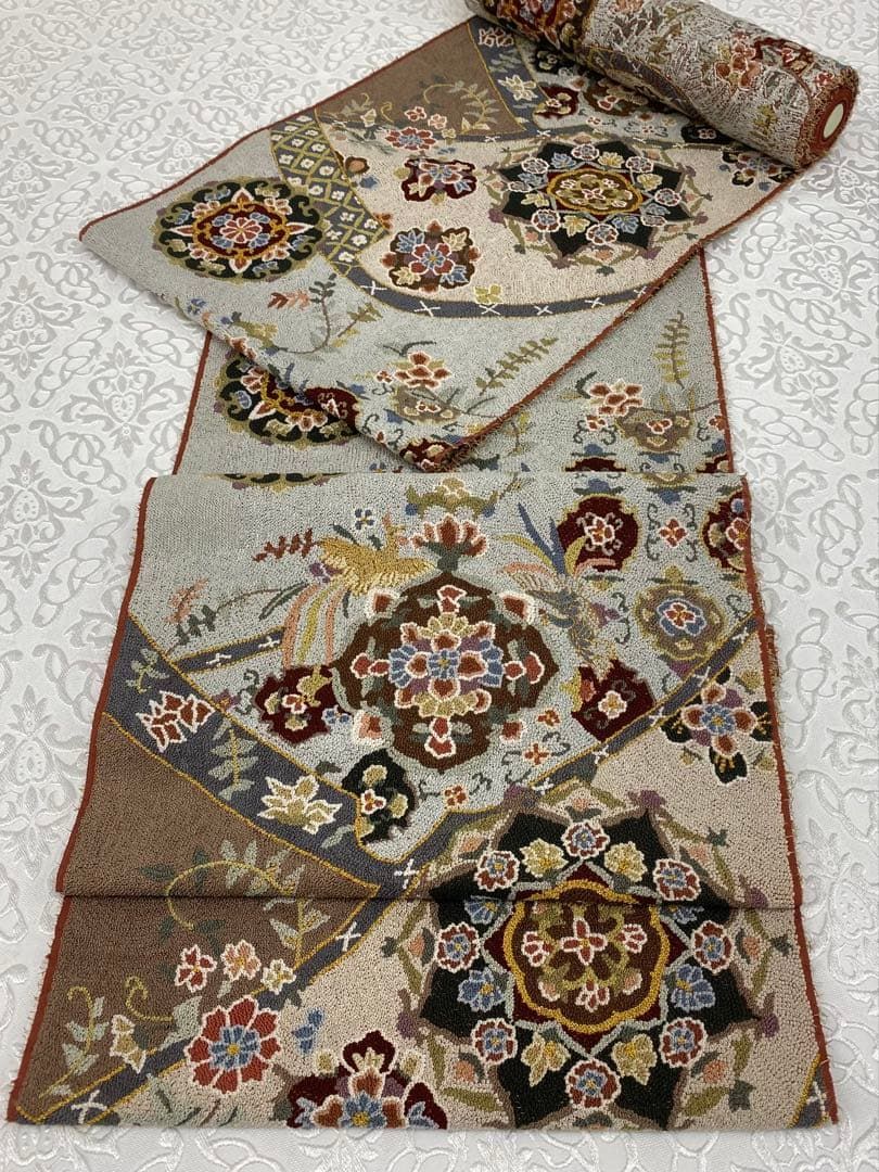 刺繍 相良 六通 袋帯 正絹 袋帯 美品 逸品 雅楽器集め 刺繍 金糸 黒 六通 正絹 中古 : リユース