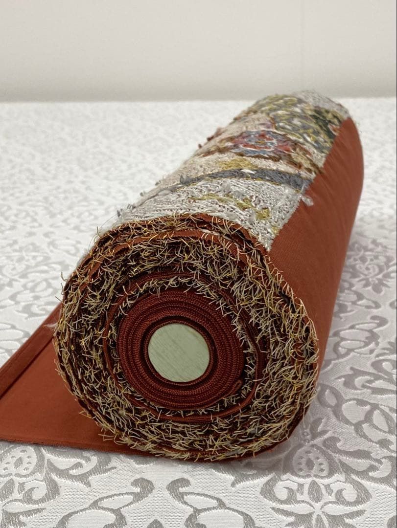 二百万粒 極上 総相良刺繍 袋帯 反物 華紋 鳳凰 金糸 正絹 帯裏付き 六