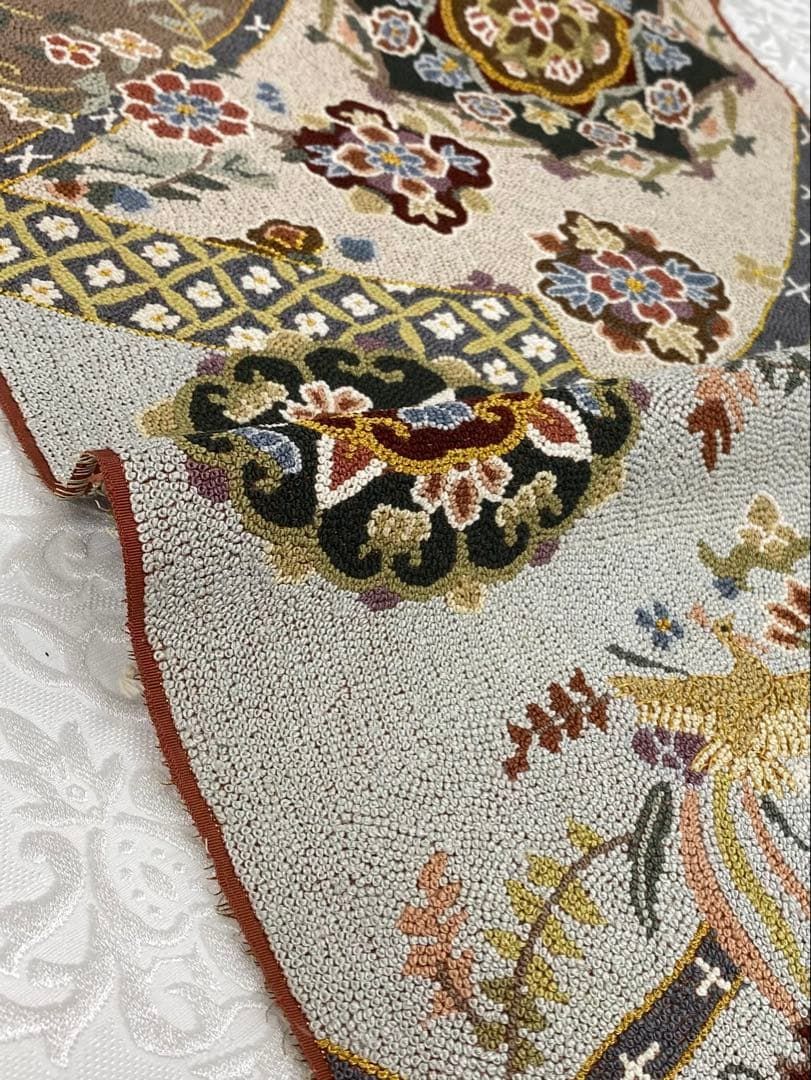 正絹 袋帯 相良刺繍 華文鳳凰 相良刺繍 鳳凰 華文 袋帯 正絹 正絹 袋帯 相良刺繍 華文鳳凰 【公式通販】