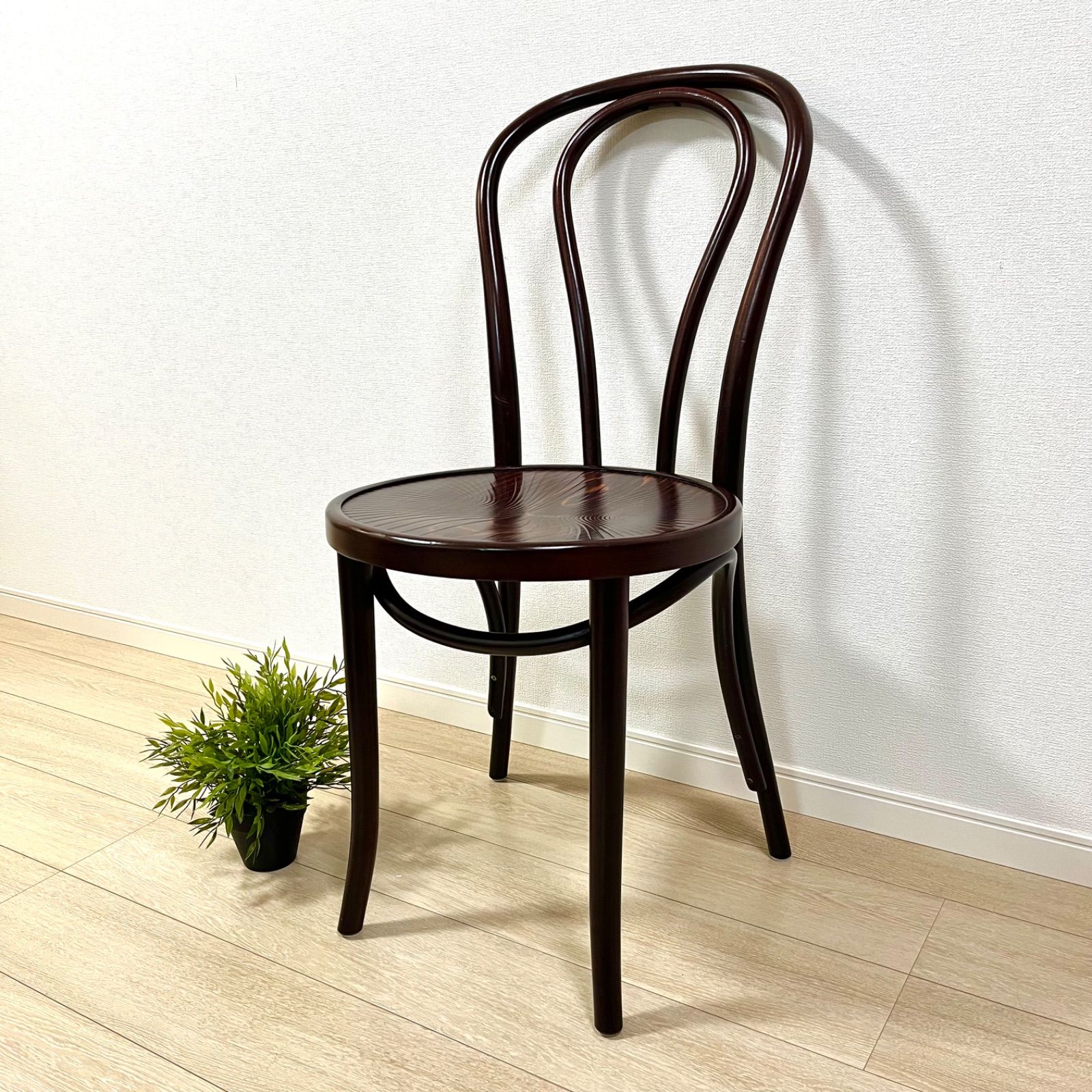 た58【秋田木工 No.202系 無垢曲木チェア】ベントウッドチェア ブナ材