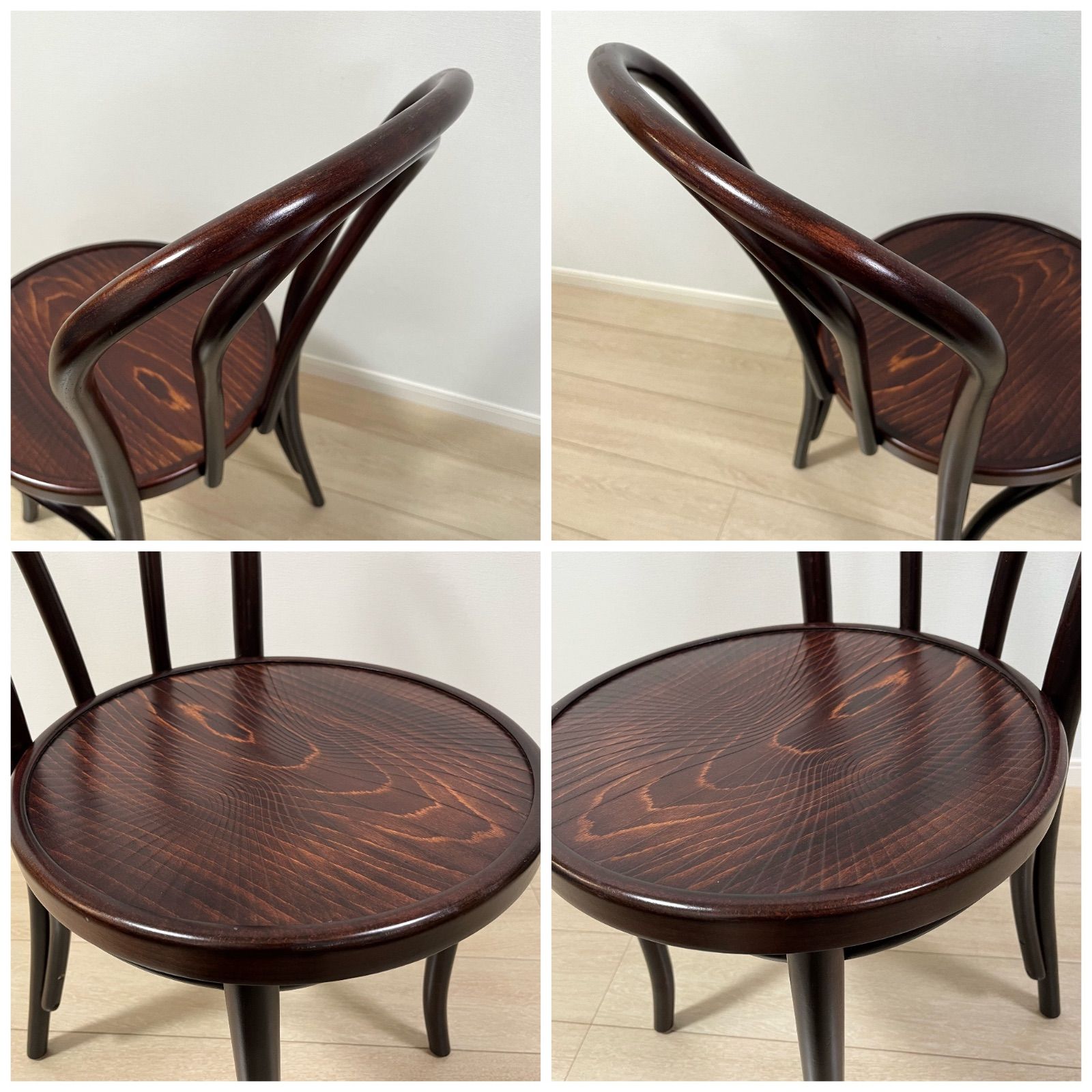 た58【秋田木工 No.202系 無垢曲木チェア】ベントウッドチェア ブナ材