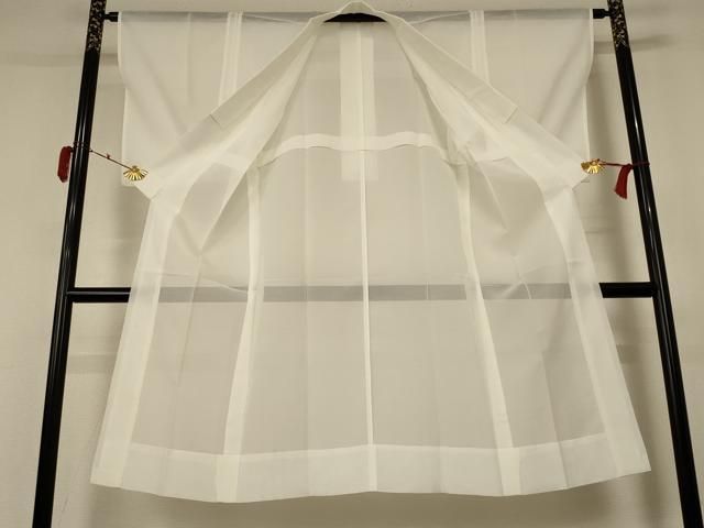 平和屋着物 夏物 長襦袢 絽 白色 洗える着物 AABC3427jd