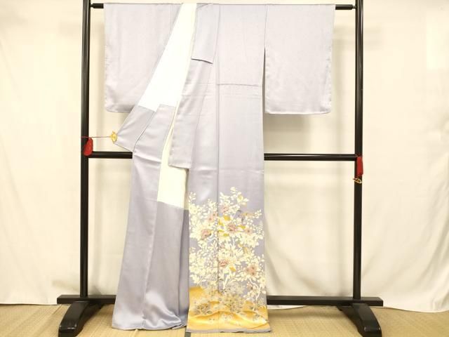 平和屋着物 豪華色留袖 作家物 花鳥文 暈し染め 金彩 ロング丈 正絹 AABB7858fw