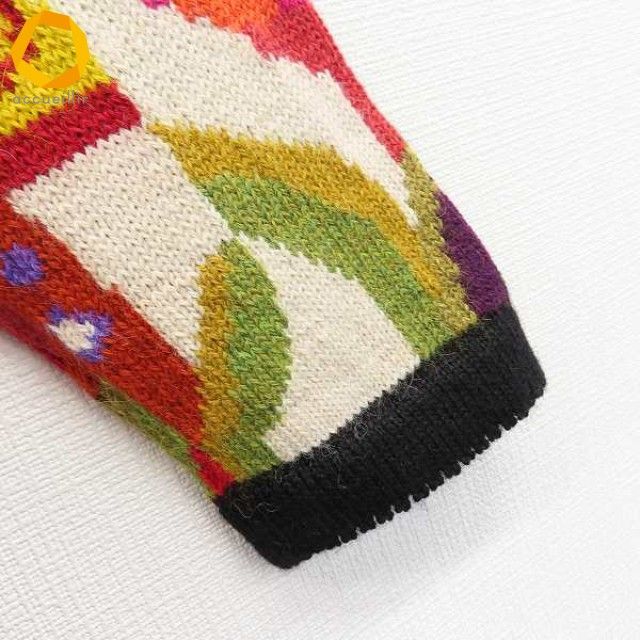 T'IKA ティカ アルパカ ペルー製 ニット ワンピース ロング 総柄