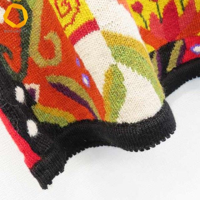 T'IKA ティカ アルパカ ペルー製 ニット ワンピース ロング 総柄