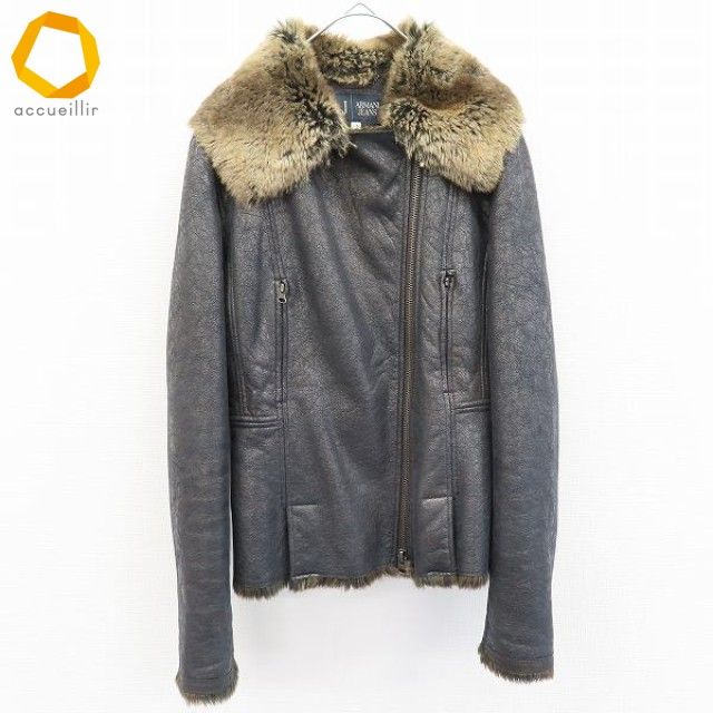 アルマーニジーンズ Armani Jeans フェイクレザー ライダース
