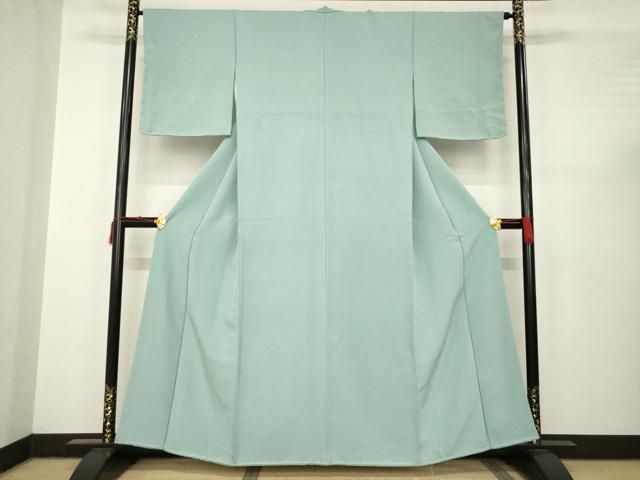 平和屋着物 上質な色無地 青鈍色 正絹 AABC4139ck