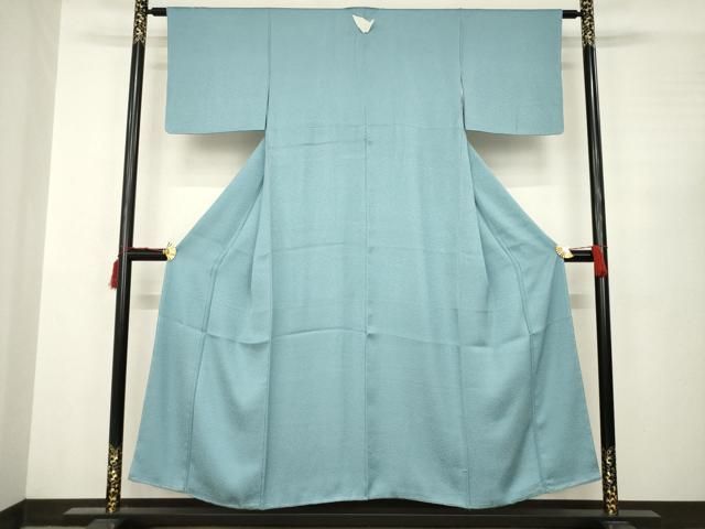 平和屋着物 上質な色無地 藍鼠色 正絹 AABC4150ck