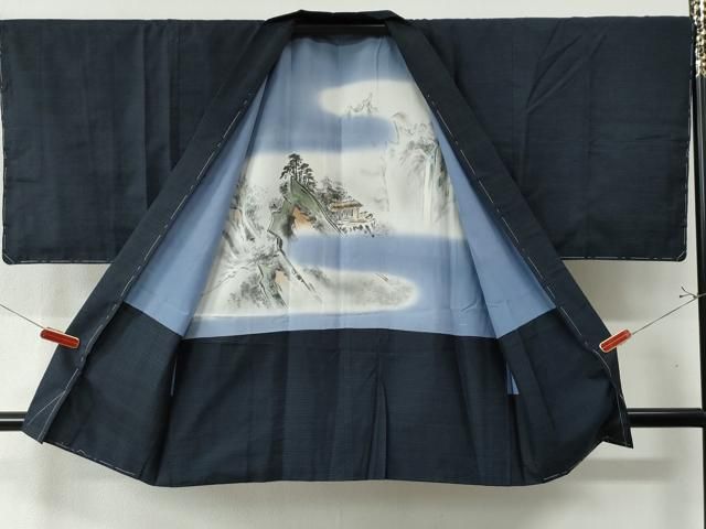 平和屋着物○男性 本場大島紬 アンサンブル 80亀甲 総詰め 正絹 逸品