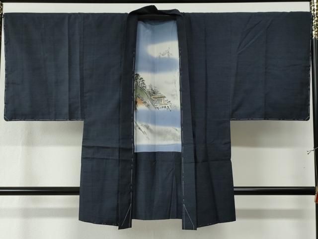 平和屋着物○男性 本場大島紬 アンサンブル 80亀甲 総詰め 正絹 逸品