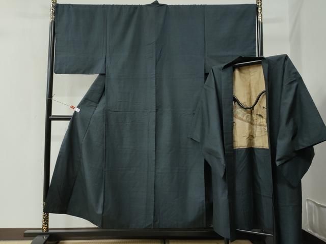 平和屋着物男性 本場大島紬 アンサンブル 80亀甲 総詰め 正絹 逸品