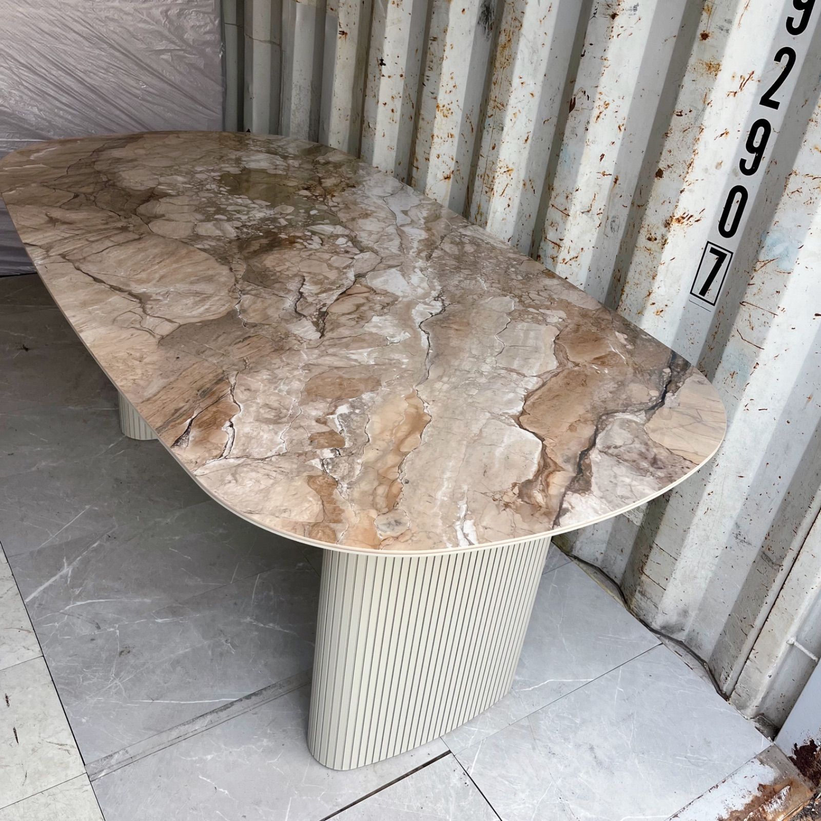 取付無料！ボーコンセプト サンティアゴ 大理石風ブラウンセラミック