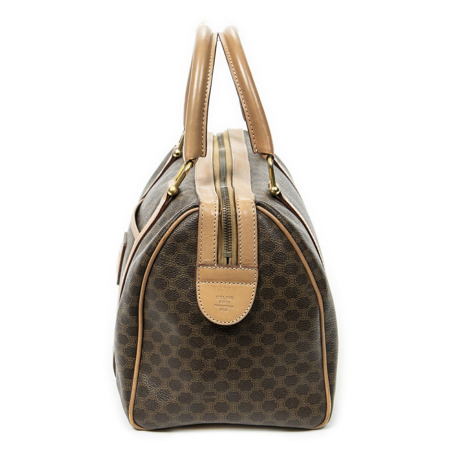 ボストン茶色マカダムPVCキャンバスAB