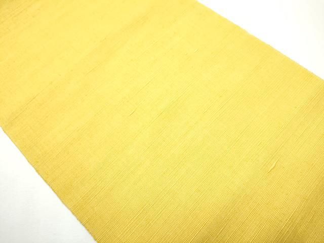 平和屋着物 八寸名古屋帯 紬地 黃支子色 正絹 CAAZ4182hy