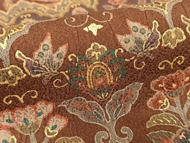 平和屋着物○訪問着 鳳凰花蝶文 暈し染め 金彩 正絹 逸品