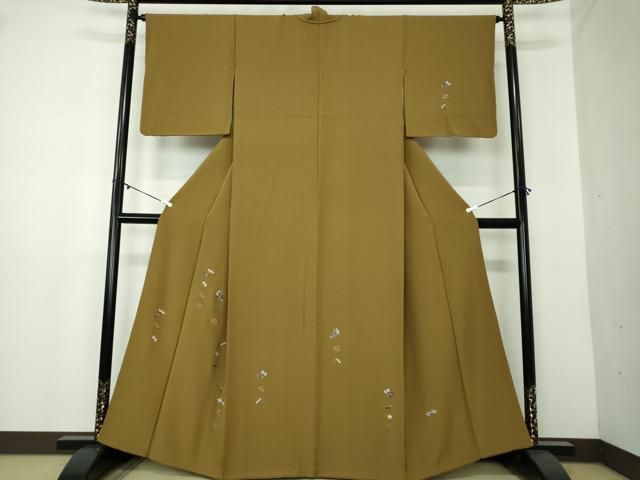 平和屋着物○訪問着 絞り 刺繍 飾花文 金糸 正絹 逸品 DAAY1840ps 平和