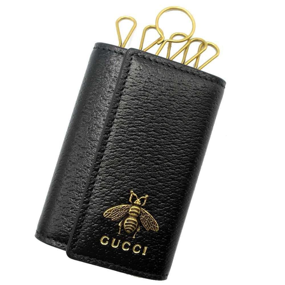 新品】グッチ キーケース GUCCI ANIMALIER レザー アンティークメタル 