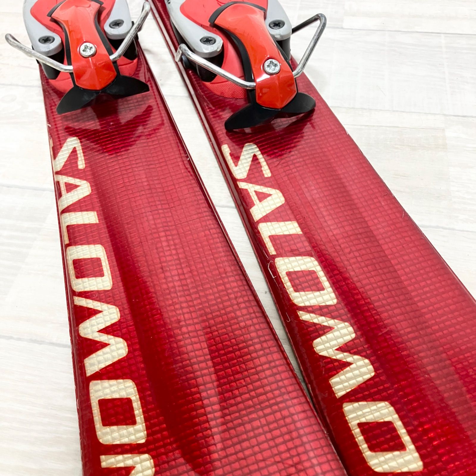 【美品】SALOMON MINIRACE サロモン ミニレース レッド スキー板 サロモン ミニレース salomon MINIRACE L99.9 ファンスキー ショート