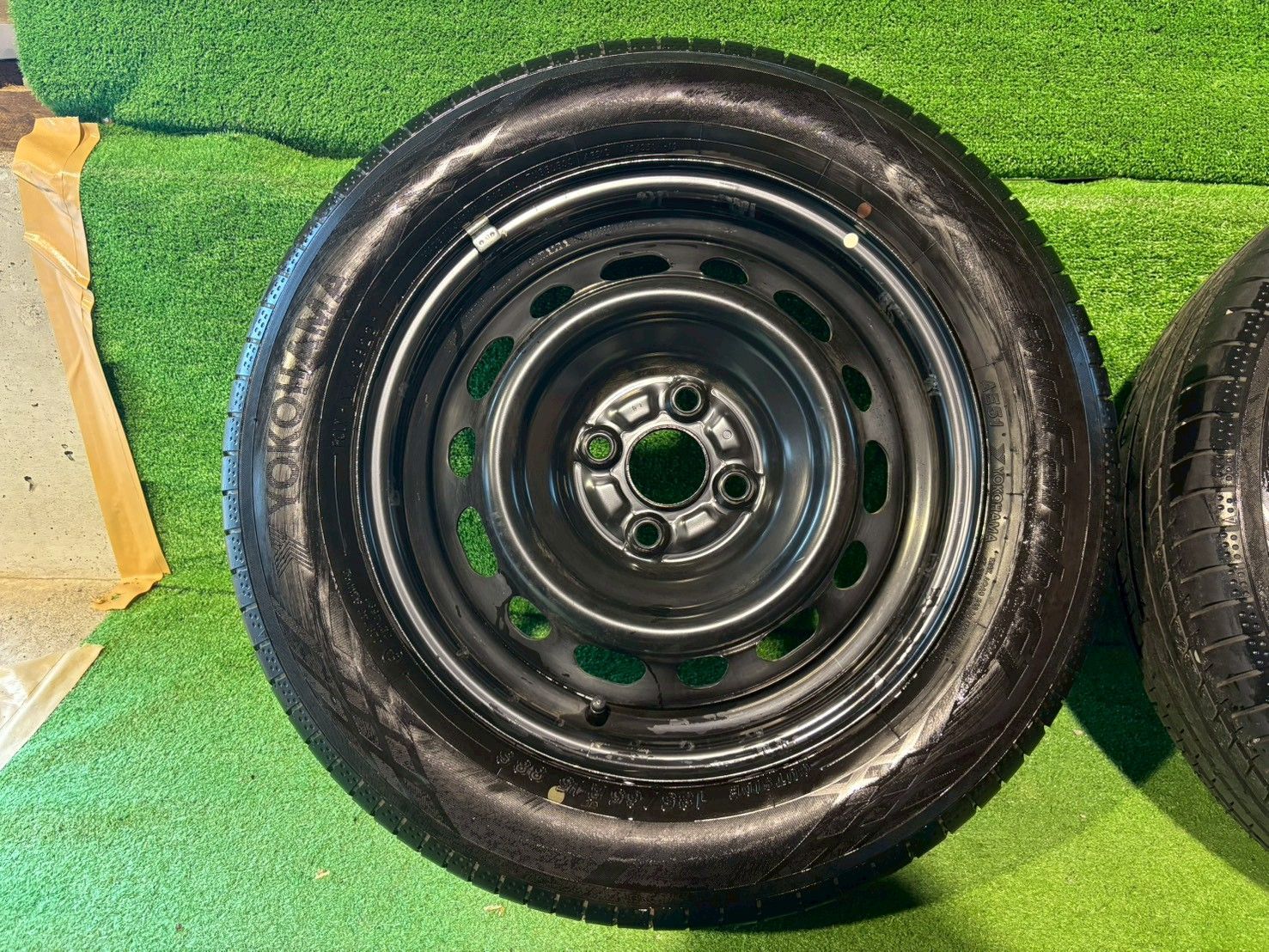 DJLAS ノーマルタイヤスチールホイールセット