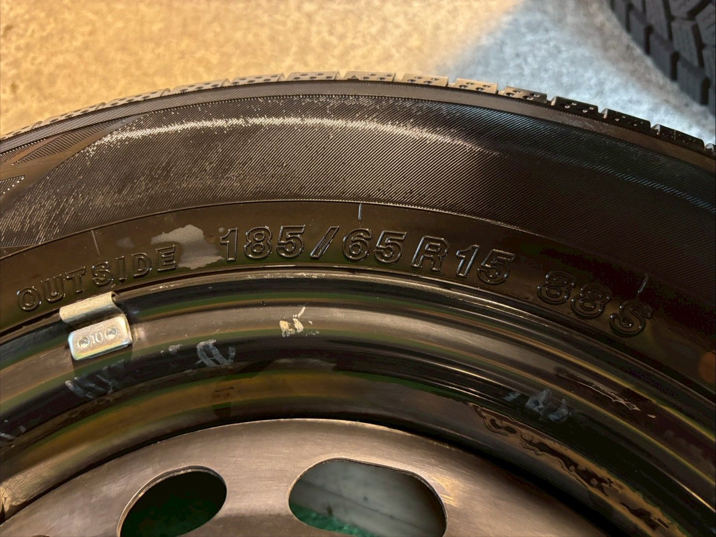 DJLAS ノーマルタイヤスチールホイールセット