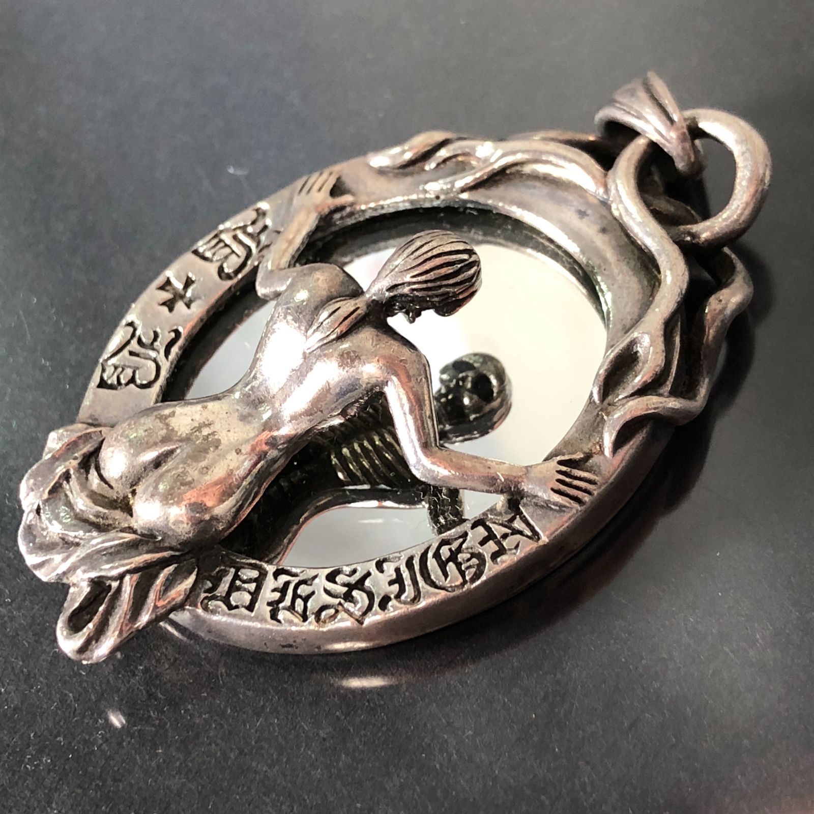 ペンダントトップ ミラーネックレス SILVER シルバー925 重量約40g 