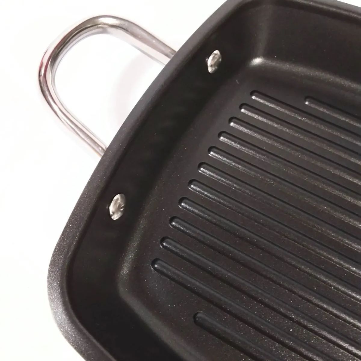 未使用】MEYER スクエアグリルパン 24cm グリルプレス付き 両手鍋